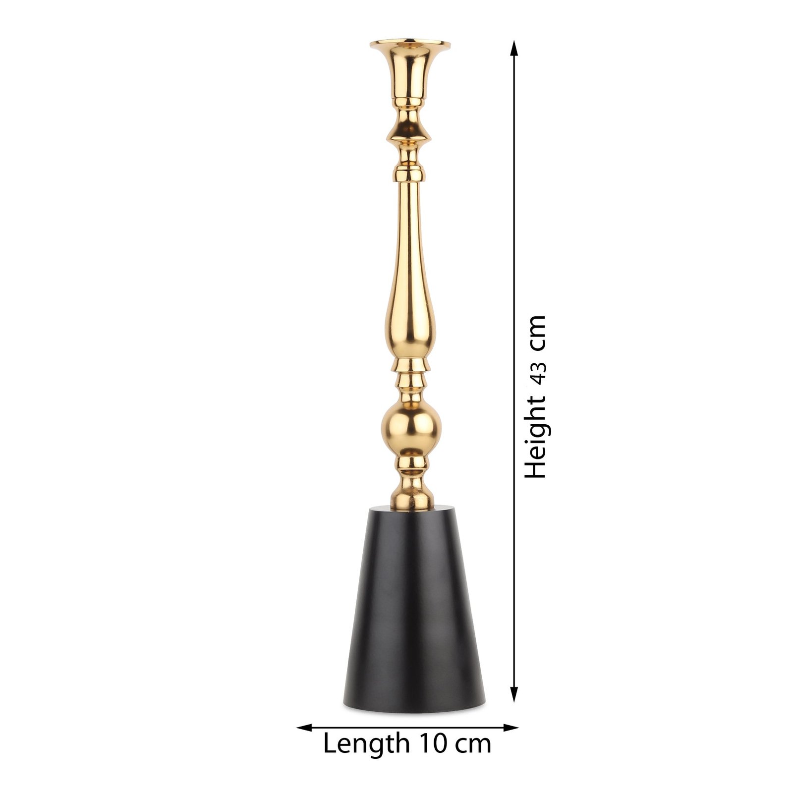 The Valora Candle Holders Gold Black Set - Image 3