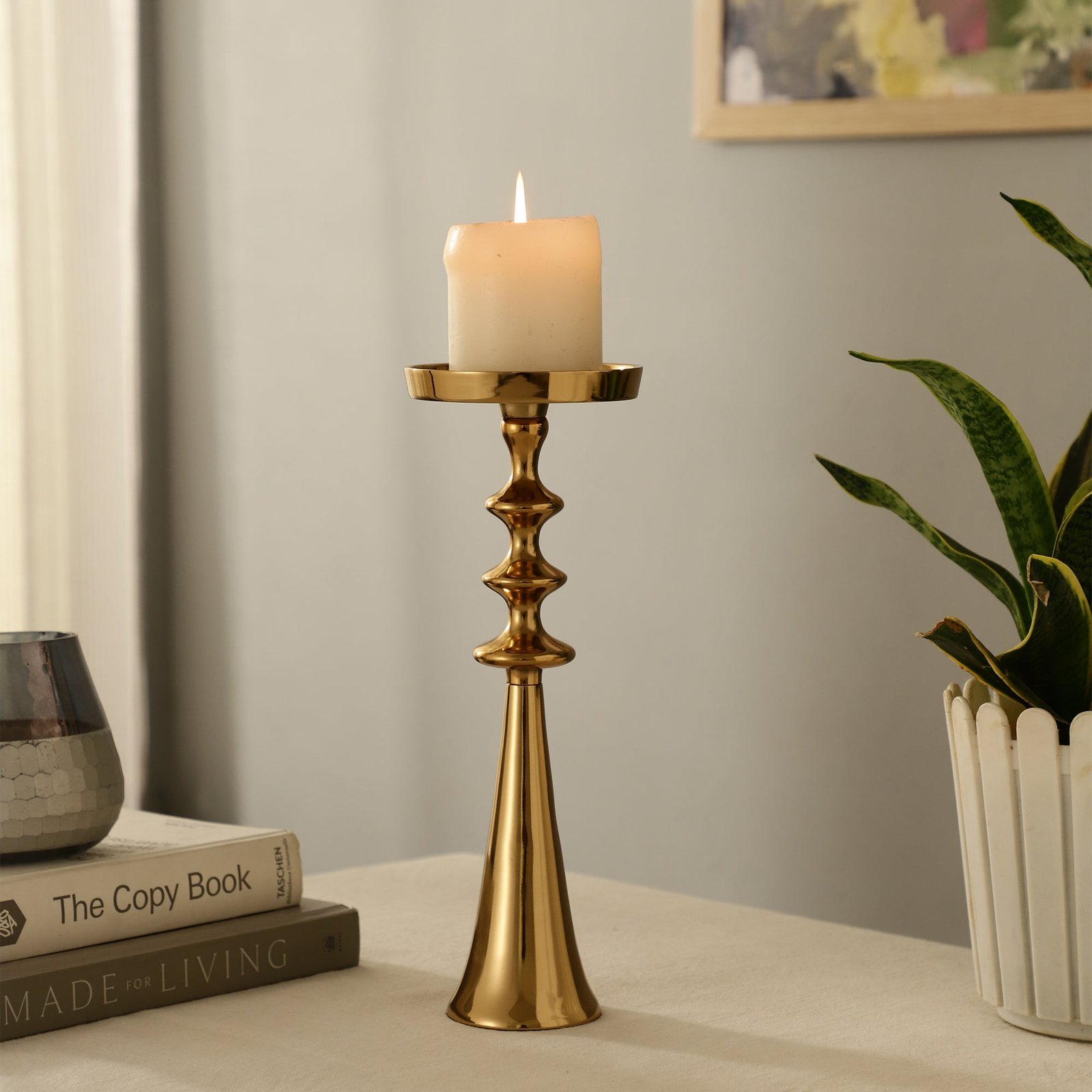 Altar Flame Candle Gold holder