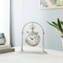 Archway Timepiece Silver Table Clock