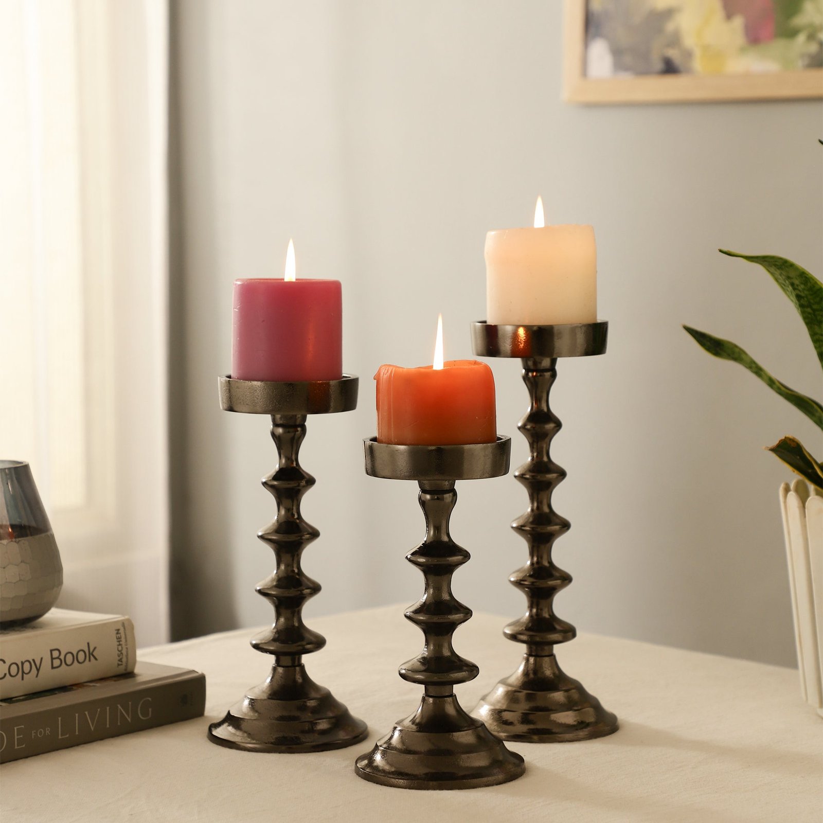 Ebon Whisper Candle holders set of 3 - Image 3
