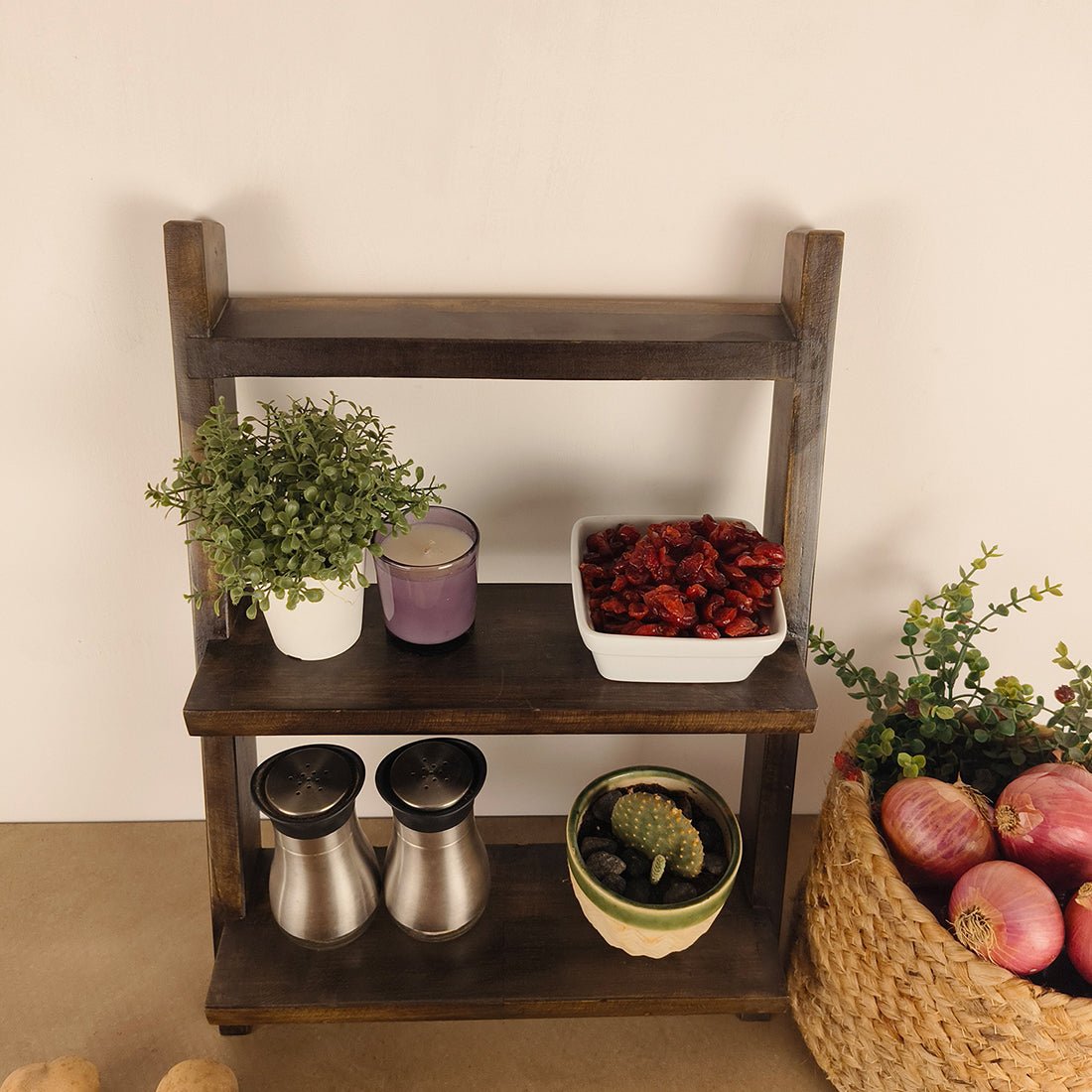 AMELIA Wooden Shelf 2 Step Ladder - Image 5