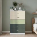Five-Drawer Dresser with Bar Pull Handles
