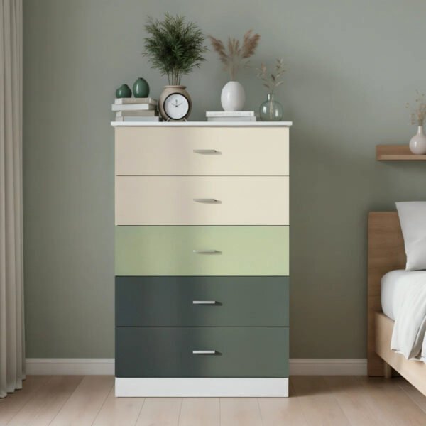 Five-Drawer Dresser with Bar Pull Handles