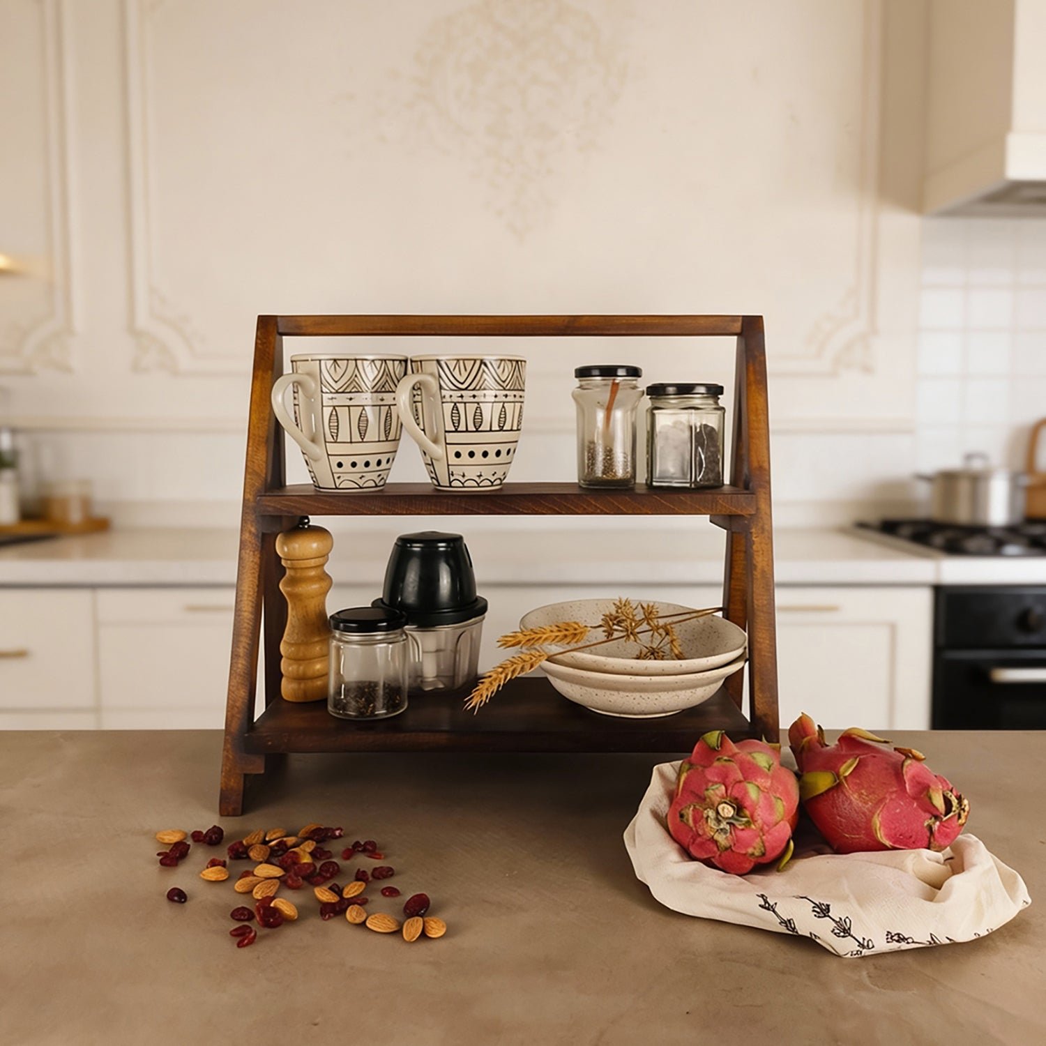 BEATRICE Wooden Shelf Ladder