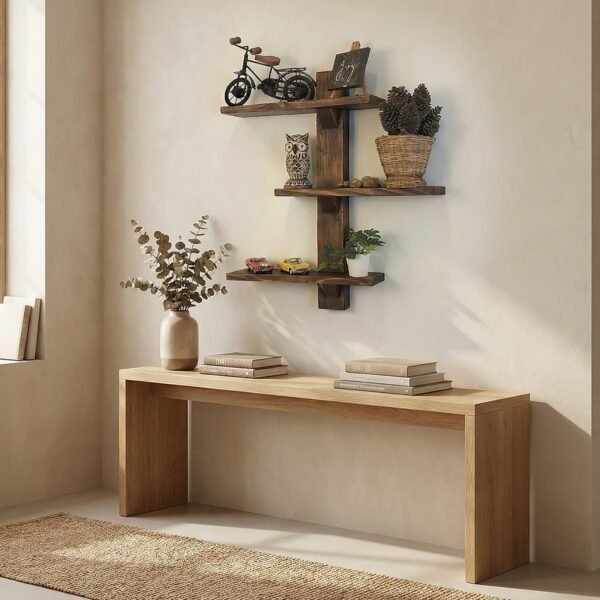Felicia Wooden Wall Shelf Organiser