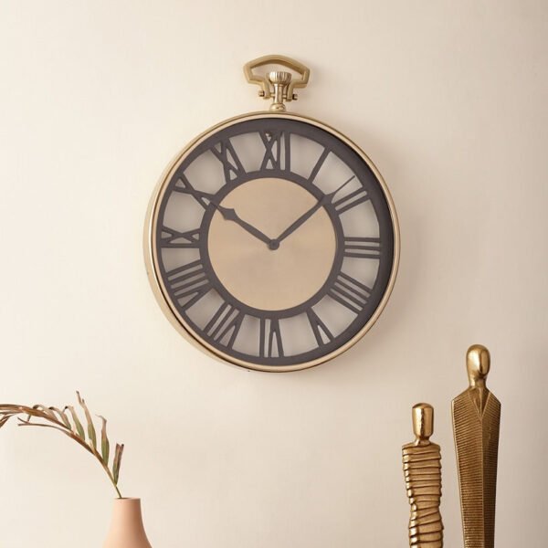 Vigil Wall Clock in Gold