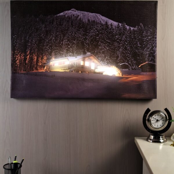 Golden Retreat  – Illuminated Cabin Wall Art
