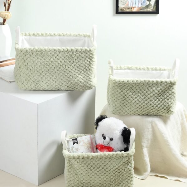 Warm Whirl mint green Basket set of 3