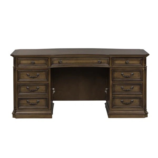 Ouch Cart Classic Executive Office Desk with Locking File Drawer - Image 6