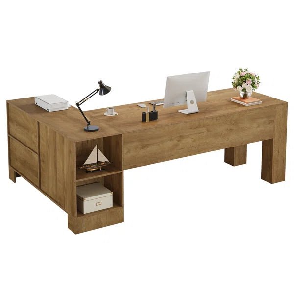 Ouch Cart L-Shaped Office Desk with Storage - Image 6