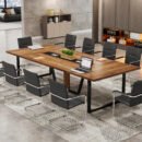 Large Conference Table, Rectangle Meeting Podcast Table