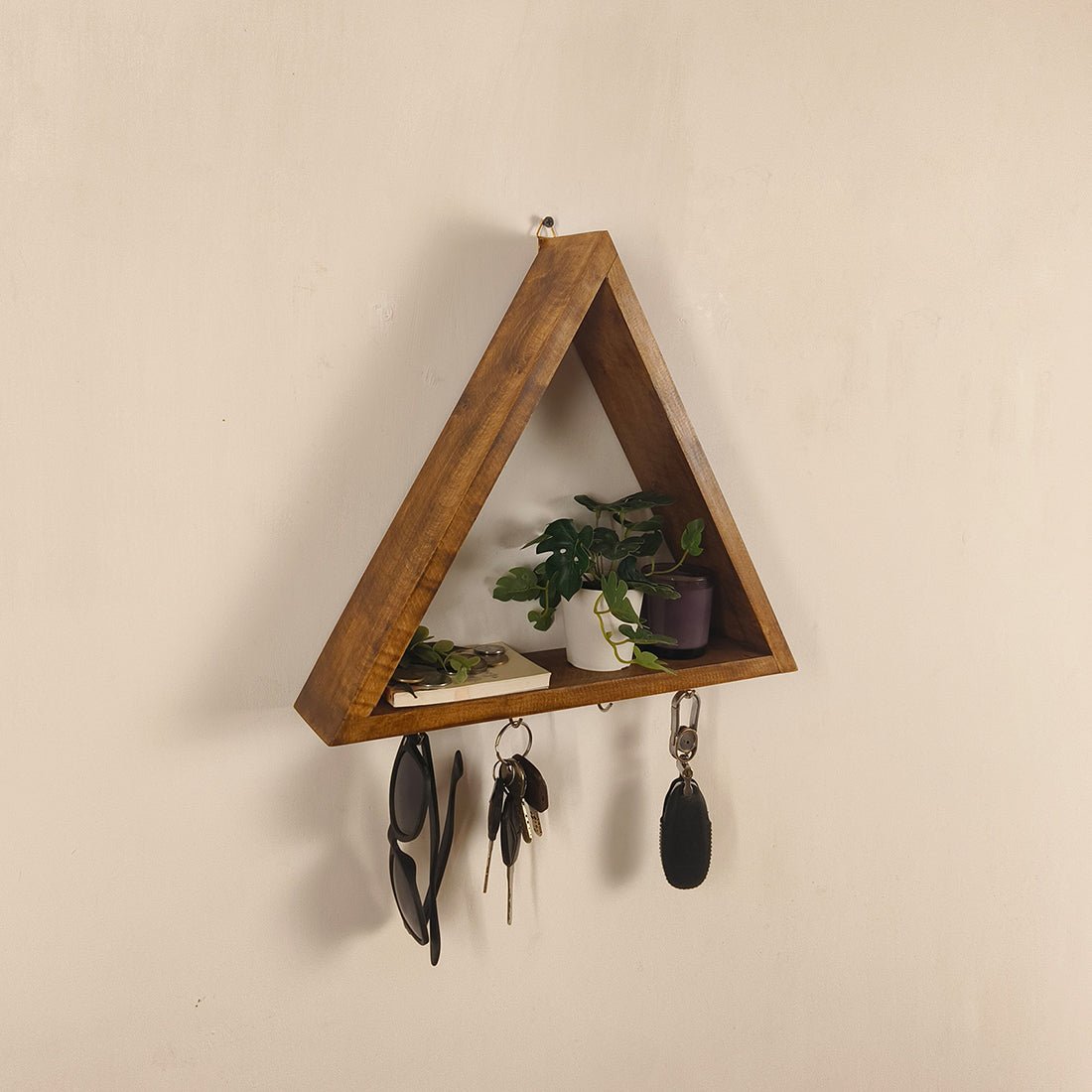 NOAH Wooden Wall Organiser with Key Holders - Image 4