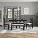 "6-Piece Trestle Dining Set: Timeless Design for a Warm, Inviting Dining Experience"