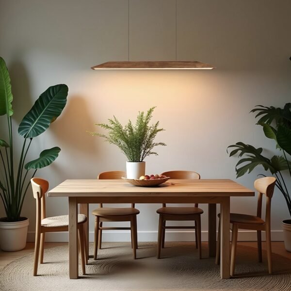 Venus 36 Brown Wooden LED Hanging Lamp