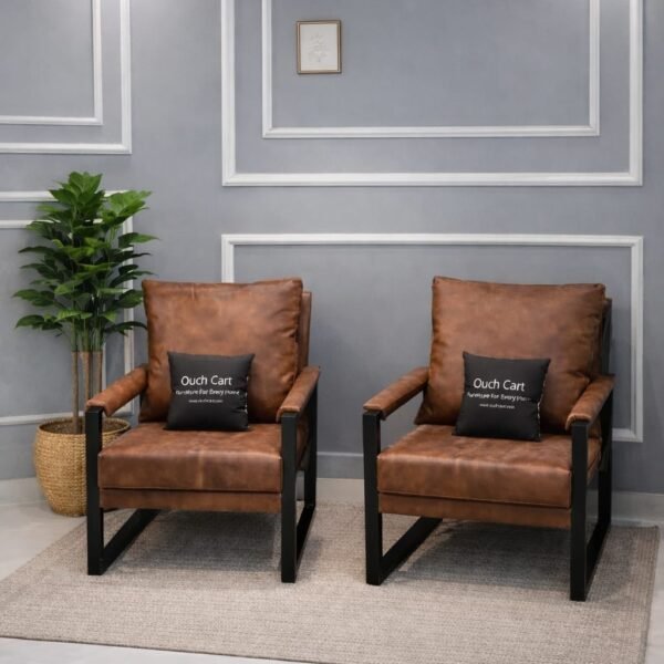 Penermon Upholstered Armchair with Padded Seat & Armrests – Modern Accent Chair for Living Room