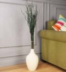 Deidra Fawn White Brass Table Vase,