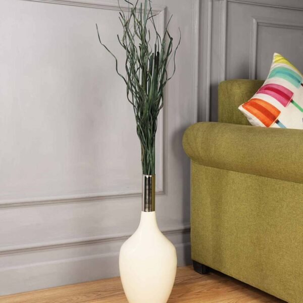 Deidra Fawn White Brass Table Vase,