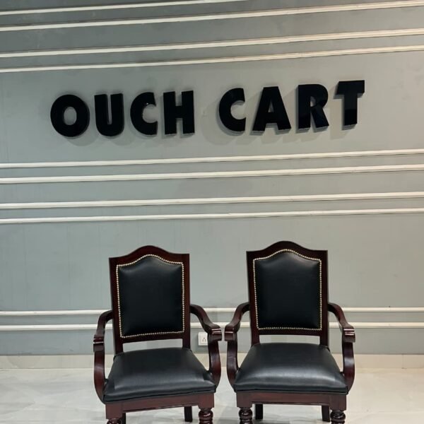 Handmade Pure Sheesham Wooden Chair Armrest Seating Chair Save 21%