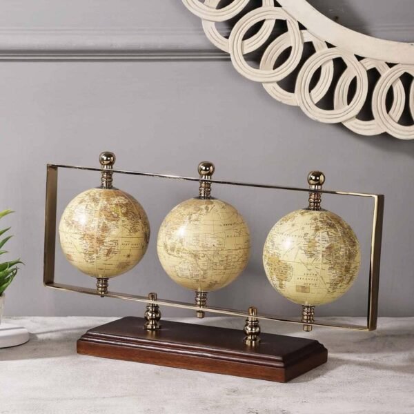 Triple Vertical Gold Iron Table Accent,